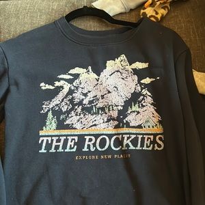 Navy the Rockies crewneck
